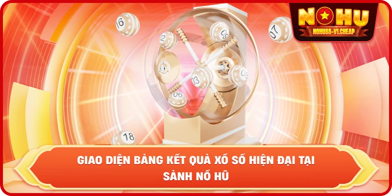 Giao diện bảng kết quả xổ số hiện đại tại sảnh NỔ HŨ